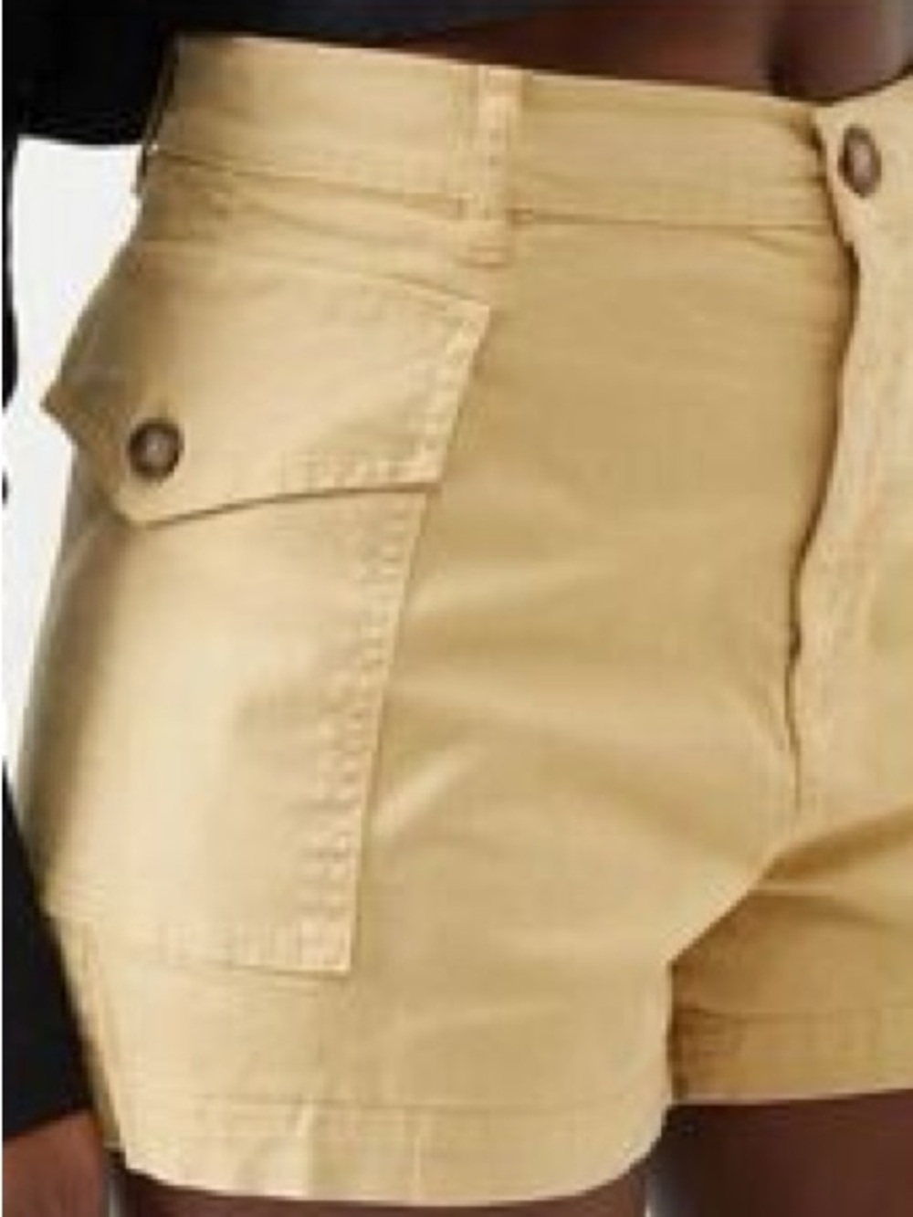 FRAME Women’s Utility Shorts Size 30 Tan Khaki High Rise Cotton Stretch